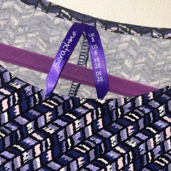 Seraphine Black and White Ruched Long Sleeve Sheath Dress - Picture 4 of 6